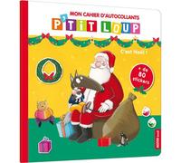 Auzou – Cahier d'autocollants P'tit Loup : C'est Noël ! – Plus de 80 autocollants