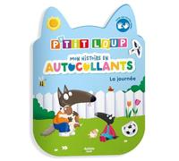 P'tit loup - mon histoire en autocollants - la journée
