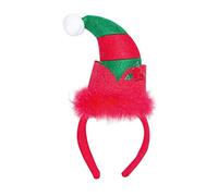 PtitClown Serre-tête de lutin vert et rouge en feutrine avec houx [18141]