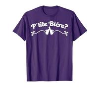 P'tite Bière? Soirée Humour Apéro Fête Bar Amis Cadeau T-Shirt, Homme, Violet, M