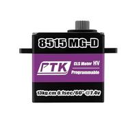 PTK 8515 MG-D 15 kg Waterproof Servo 180°/270° Full Aluminium Case Stainless Steel Gear High Torque for 1/8 1/10 RC Car (180°)