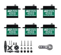 PTK 8835 MG-D All-Metal Gear CNC Aluminum Case High-Torque Vehicle Model servo Motor Fixed-Wing Robot 180° (6pcs)