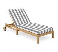 PTKG Coussin de Transat Rayé Matelas pour Transat Exterieur | Lavable,Mousse Haute Densité,avec Dessous AntidéRapant,avec PoignéE,avec Fermeture éClair,pour Transat de Plage