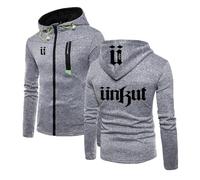 PTLYE Hommes Sweats À Capuche Vestes pour Unkut Fermeture Éclair Confortable Vêtements D'extérieur Hauts Printemps Automne Sweats À Manches Longues Vêtements-Light Gray||M