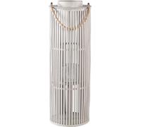 PTMD Lanterne Zafria - 24x24x70 cm - Verre - Crème