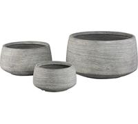 PTMD Pot de fleurs Giulietta - 55x55x29 cm - Magnésium - Gris - Set de 3
