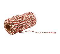 PTNKUIIY Ficelle en coton de 100 m - 2 mm - Pour bricolage, artisanat, jardinage, bricolage, emballage de cadeaux de Noël - Rouge, vert, blanc