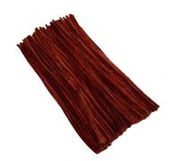 PTNKUIIY Lot de 100 cure-pipes en fil chenille pour travaux manuels, décorations, cure-pipes, peluches, pour enfants, pour le bricolage, le bricolage, Noël, fait à la main, marron