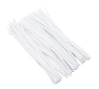 PTNKUIIY Lot de 100 cure-pipes en fil chenille pour travaux manuels, décorations, nettoyage de tuyaux, peluche souple, cure-pipes pour enfants pour bricoler, artisanat DIY, fait main - Blanc