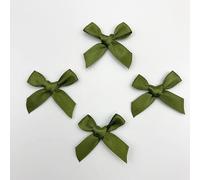 PTNKUIIY Lot de 100 mini nœuds en satin de polyester - Accessoires décoratifs pour décoration de mariage, bricolage, couture, décoration de cadeaux - 3,5 cm x 3,2 cm - Vert #2
