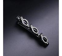PTNKUIIY Lot de 2 barrettes à cheveux avec clips - Avec strass en cristal - Double bang - Avec 3 barrettes à cheveux - Avec pinces à cheveux - Pour femmes et filles - Blanc