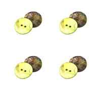 PTNKUIIY Lot de 20 boutons en nacre de 20 mm - 2 trous - Boutons à coudre ronds plats à coudre pour chemises, vestes, costumes - Nacre - Bricolage pour bricolage et décoration - Jaune clair