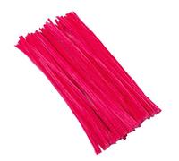 PTNKUIIY Lot de 200 cure-pipes en fil chenille pour travaux manuels, décorations, cure-pipes, peluches, pour enfants, pour le bricolage, le bricolage, Noël, fait à la main - Rose