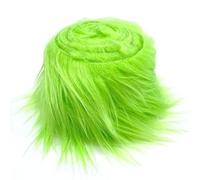 PTNKUIIY Lot de 4 rubans en fausse fourrure - 10 cm x 150 cm - Bordure décorative - En peluche - Pour pantoufles, col, doudous, décoration, barbe de nain, décoration de Noël - Vert #2