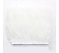 PTNKUIIY Ruban de plumes d'autruche de 1 m, 8 à 10 cm, pour le bricolage, les plumes d'autruche, ruban de satin pour plumes d'autruche, artisanat, costumes, décoration, blanc