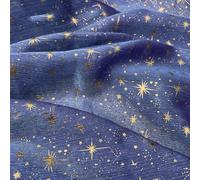 PTNKUIIY Tissu en organza à coudre - 150 cm x 1 m - Aspect étoile à paillettes - Léger et brillant - Pour décoration, bricolage, vêtements faits à la main, robe de mariage, rideaux, nappe - Violet