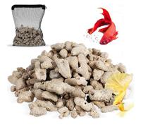 PTOOTP 500 G de Corail Concassé pour Aquarium, Média Filtrant Réutilisable, Petits Cailloux de Corail avec en Filet, pour La Filtration Et L'amélioration de La Qualité de l'eau.