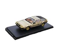 PTPTPTPT Model 1 18 Adapté pour Retour vers Le Futur Delorean DMC-12 Time Machine Alliage Moulé sous Pression Modèle Voiture en Métal