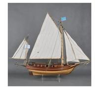 PTPTPTPT Modèle Voilier Peint 1/30, Échelle De Bateau en Bois, Ensemble De Meubles De Décoration, Collection De Cadeaux pour Adultes Cadeau Festif(B2)