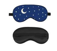 Ptrin BeeVines Masque de sommeil en satin avec sangle réglable, aide au sommeil pour la sieste, bloque 100 % la lumière et réduit les yeux gonflés, cadeau de Noël (lune)