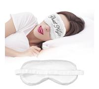 Ptrin Masque de sommeil moelleux en peluche, 1 masque de sommeil pour les yeux, 100 % occultant, masque de sommeil confortable, réduit les poches oculaires, sangles réglables, facile à dormir, cadeau