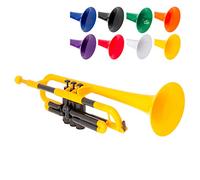 PTRUMPET 700627 Trompette avec embouchure et housse, Jaune
