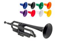 PTRUMPET 700630 Trompette avec embouchure et housse, Noir