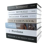 PTShadow 7 livres de décoration d'intérieur, style de décoration d'étagère noir et blanc, décoration de bibliothèque Home Sweet folding Books