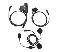 PTT Adapter Microphone Set, Adaptateur Push to Talk pour Radio 2 Voies, Microphone Haute Clarté - Matériau ABS Résistant, Communication Efficace pour Moto et Motoneige