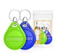 PTT-KEY® | Lot de 2 Badges RFID 13.56Mhz | Programmable MCT sur Smartphone Android | UID Modifiable | Puce CUID | Badge Vigik Universel | NFC Tag | Badge Passe Partout | Badge Immeuble | Lecteur RFID