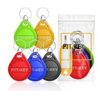 PTT-KEY® | Lot de 5 Badges RFID 13.56Mhz | Programmable MCT sur Smartphone Android | UID Modifiable | Puce CUID | Badge Vigik Universel | NFC Tag | Badge Passe Partout | Badge Immeuble | Lecteur RFID