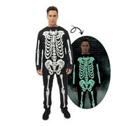 P'TTIT CLOWN - 24187 - Costume squelette - phosphorescent - adulte - S/M