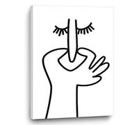 Pttktbm Poster humoristique pour salle de bain - Art mural minimaliste - Décoration de chambre - Noir et blanc - Impression sur toile amusante - Sans cadre - Mauvaise odeur