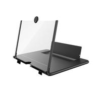 Pttnyuere 18 Pouces 3D HD Écran de Téléphone Portable Loupe Film Vidéo Support Amplificateur Support de Téléphone de Bureau 3D HD Film Vidéo Support, B