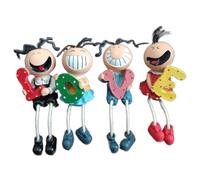 Pttnyuere Amour Assis Jambe Marionnette Gardiens Artiste à Collectionner Figurine Pendante Résine Ornement Décoratif