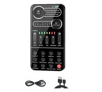 Pttnyuere Carte Son en Direct K9 Voice Changer Live Sound Card 12 Tons Électriques Microphone Carte Son de Diffusion en Direct pour Téléphone Mobile Ordinateur Pièces PC