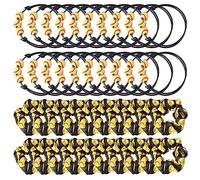 Pttnyuere Ensemble de 40 Bracelets à Breloques de Softball et de Serre-Tête de Sport Perles de Softball Ajustables Bracelet de Softball Chouchous
