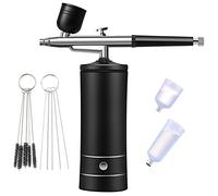 Pttnyuere Kit de Brosse à Air Compresseur D'Air Facile à Utiliser pour la Peinture de Modèles Nail Art Tattoo Décoration Brosse à Air Portable Rechargeable Mini Aérographe