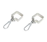 Pttnyuere Lot de 2 Crochets de Balançoire à Liaison Carrée Crochet à Boucle à Ressort Crochet de Balançoire en Bois Carré Support de Crochet