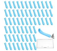 Ptwola Lot de 100 embouts de rechange en silicone pour enlever le cérumen - Pour oreilles et appareil photo - Nettoyage doux - Réutilisables - Pour adolescents et adultes