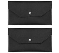 Ptwola Lot de 2 enveloppes en cuir réutilisables et étanches pour billets, budget, facturation, organiseurs de billets, pochette de séparation pour hommes et femmes