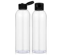 Ptwola Lot de 6 bouteilles de voyage - 200 ml - En plastique - Rechargeables - Avec bouchon à rabat - Pour shampoing, après-shampoing, lotion, crème