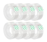 Ptwola Lot de 6 rouleaux de ruban adhésif transparent tout usage invisible - Rouleau de recharge robuste et brillant à déchirer à la main pour le bureau, la maison, l'école et les salles de classe