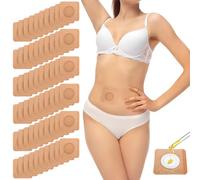 Ptwola Lot de 60 coussinets autocollants pour nombril - Très absorbants - Pas de lavage - Pour femmes, hommes et enfants - Design anti-fuite (huile non incluse)