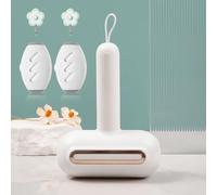 Ptyism 3 Pièce Rouleau à Peluches Réutilisable Lavable(Blanc ave crochet)Ovanor Anti Poil,Rouleau Anti Poil丨Rouleau Anti Peluche Pour Vêtements,Outils de Poussière,Lavable, Voyage,Pour Poils D'animaux