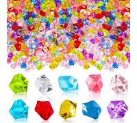 Ptyism 300 Pièces Faux Diamant,Gemmes Coulorées Pierres Précieuses Colorées 丨Gemmes Colorées pour plénitude de vases, décoration d'artisanat, Chasse au trésor de Pirates,DIY etc