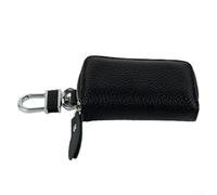 PU - Coque de clé télécommande en cuir pour VUS - Résistante aux rayures et aux vibrations - Facile à nettoyer - Pour pick-up et véhicules tout-terrain - Noir - 8,5 x 5,2 cm