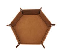 PU Dice Rolling Rolling - Hexagon Pliable RPG Supper Bowl, Plateau de Jeu de Jeu de Société, Jeux de Société, Jeu de Rôles Fantastiques, Plateau de Rangement