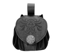 Pu En Cuir Cube Cosplay Pack De Côté Changement À Main Anciens Styles Ceinture Médiévale En Relief De Taille Petit Portefeuille