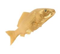 PU Figurine de Poisson Réaliste Jouet Éducatif, pour Garçon et Filles | Apprentissage des Créatures Marines, Classification Animale, Finition Détaillée, Couleur Or